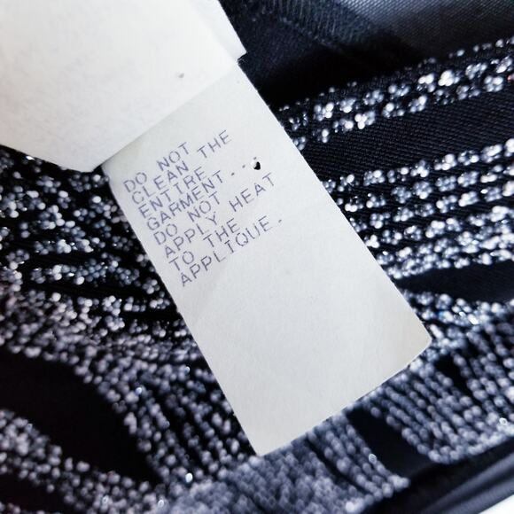 TADASHI SHOJI Vintage Sequin Illusion Sheer Black Sweetheart NL Evening Top 14 - Picture 10 of 10